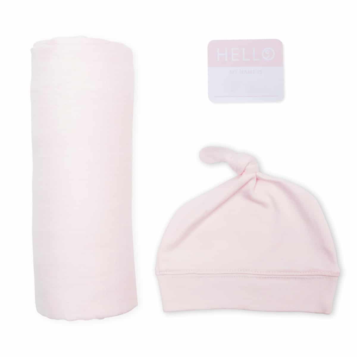 Baby Pink Newborn Hat & Swaddle