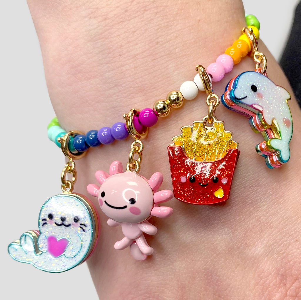 Charm - Gold Swivel Axolotl