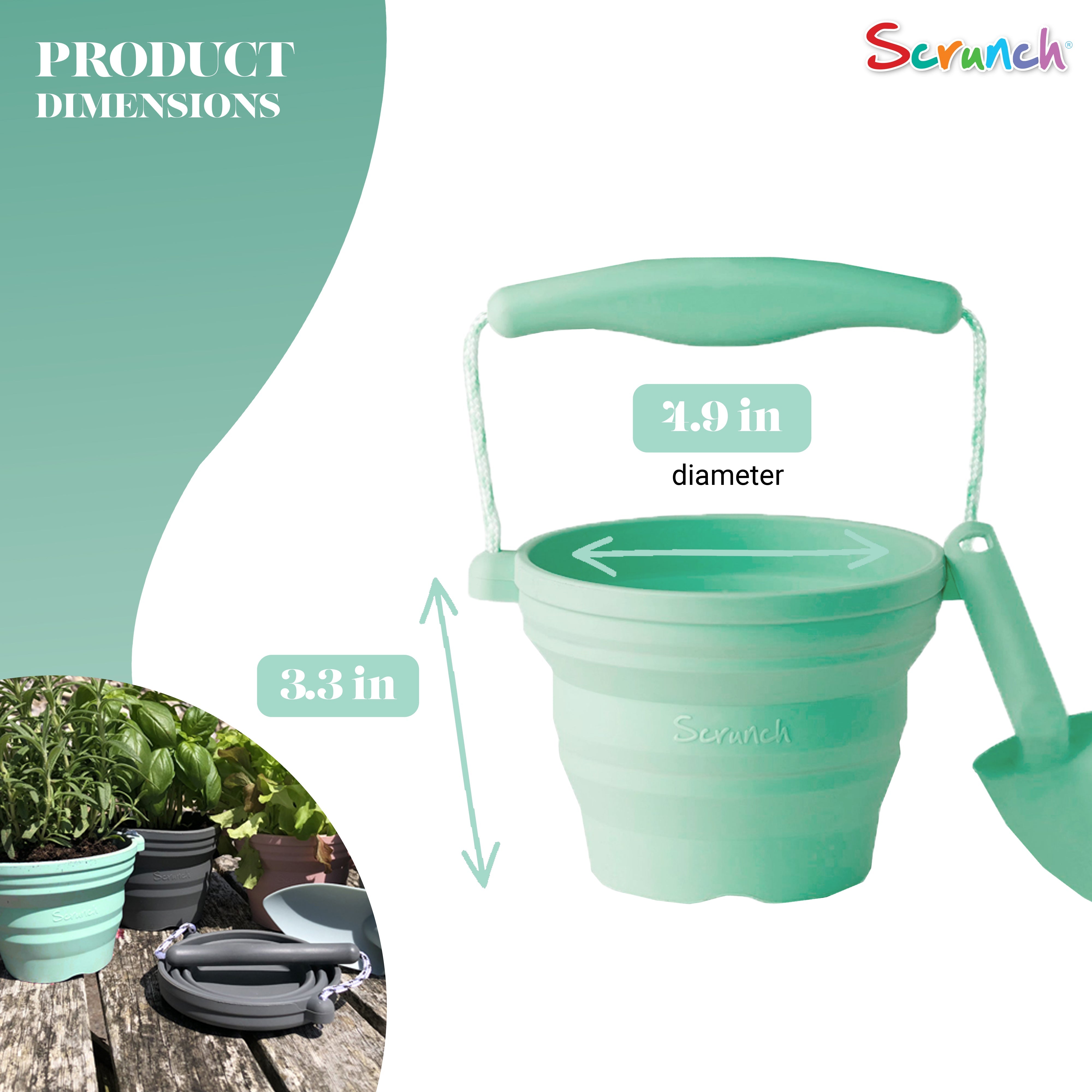 Seedling Pot with Spade - Mint Green