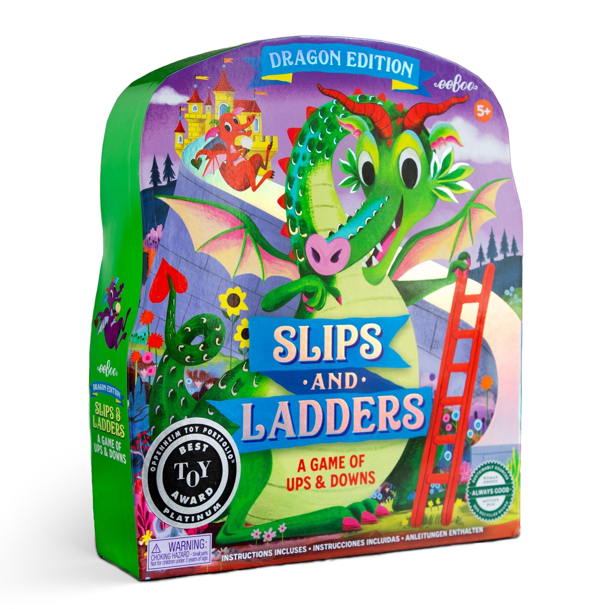 Slips & Ladders Dragon - Shaped Game