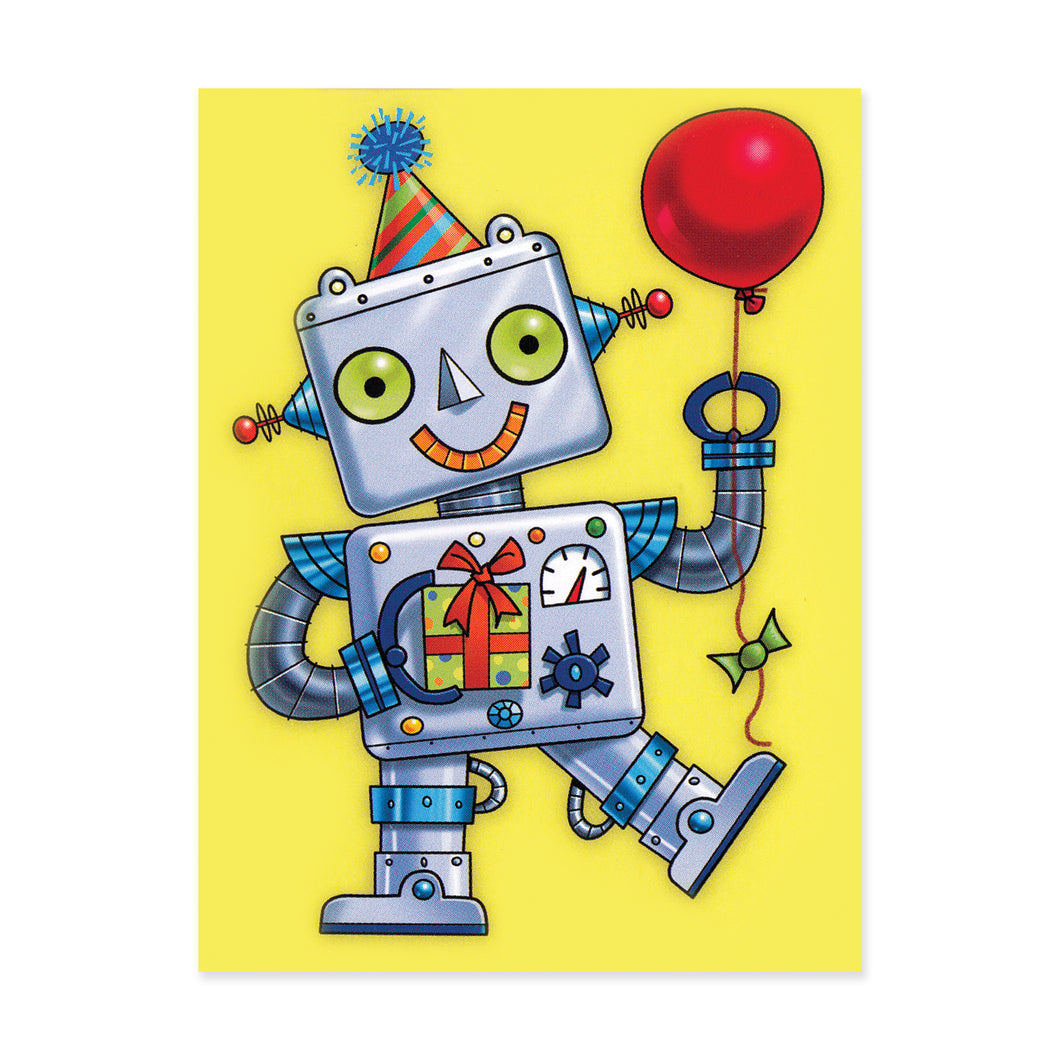 Robot w/Balloon Enclosure Card