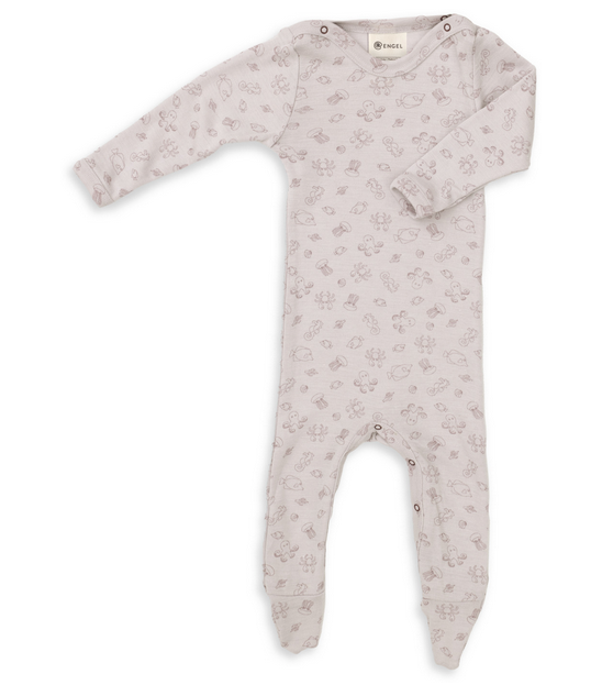 Engel Natur Organic Merino Wool & Silk Baby Footed Pajamas