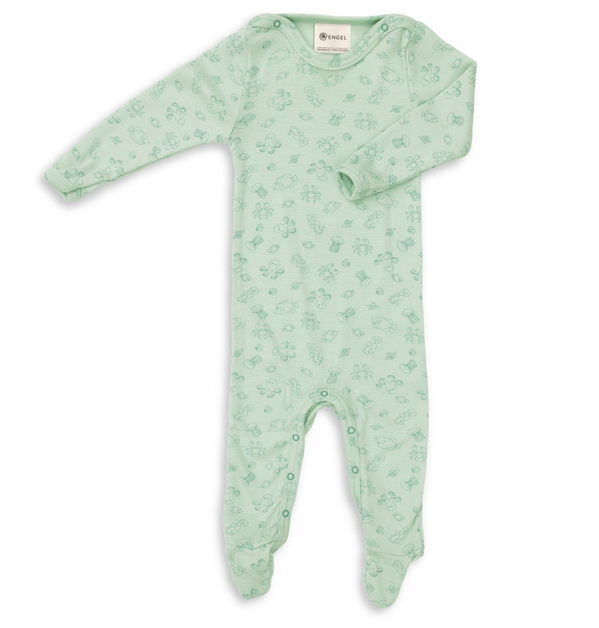 Engel Natur Organic Merino Wool & Silk Baby Footed Pajamas