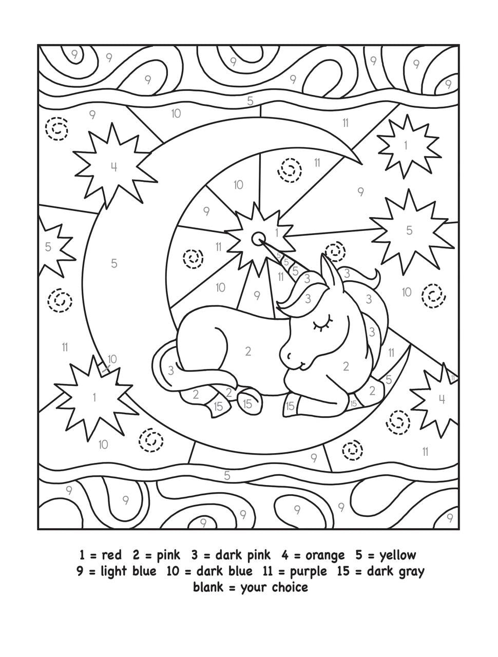 Color By Number - Unicorns