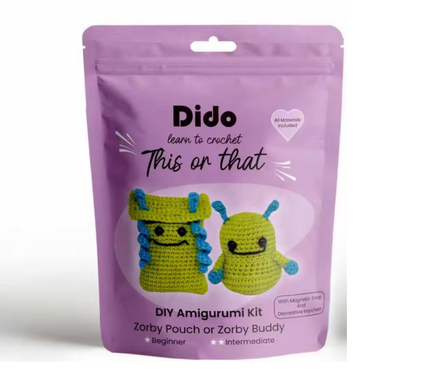 Dido DIY Amigurumi Kit Zorby Pouch or Zorby Buddy
