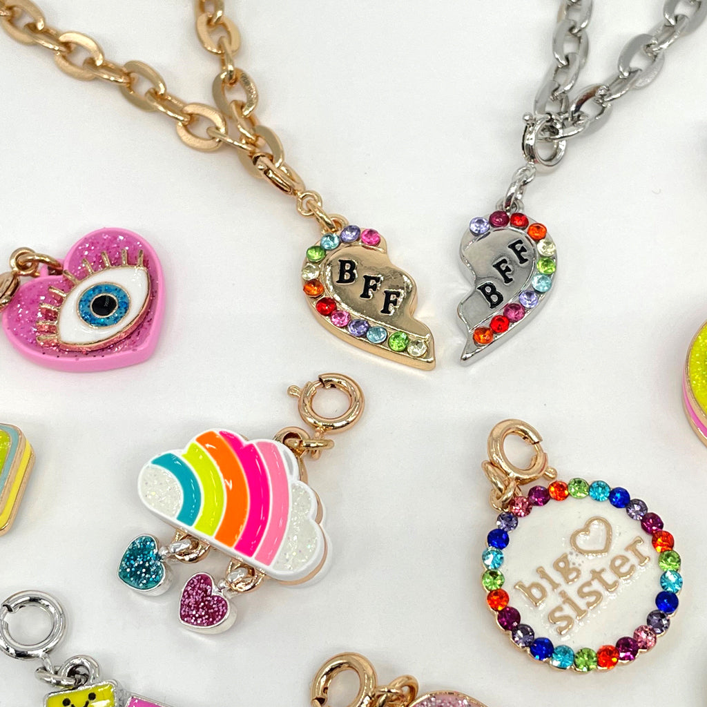 Charm - Silver BFF Broken Heart