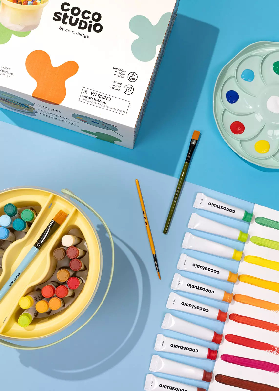 Gouache Paint Bucket & Accessories - 24 Colors