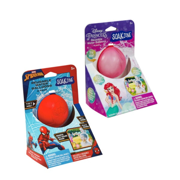 Soak Zone™Disney/Marvel Reusable Water Balloon 4PK
