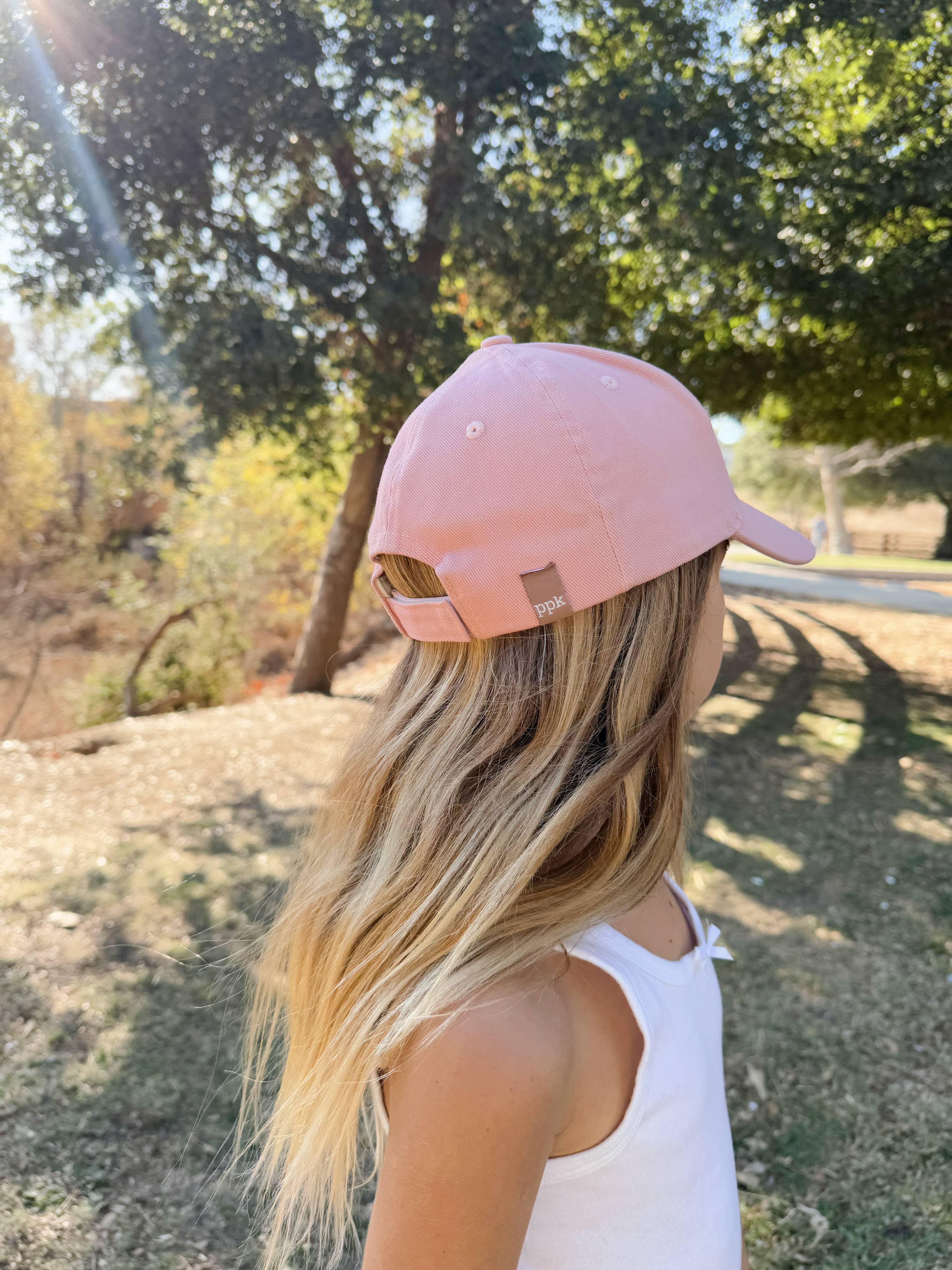 Baseball Hat - Pink Daisy Patch (6/7y)