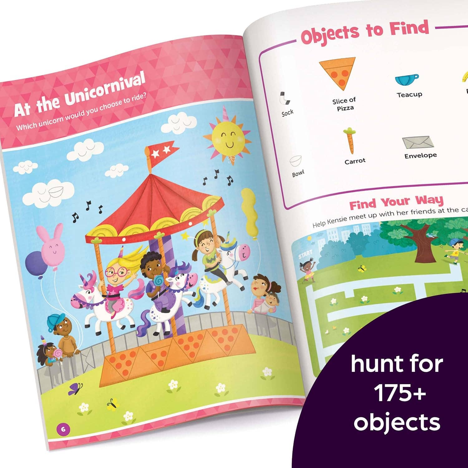 Unicorn Hidden Pictures Puffy Sticker Playscenes
