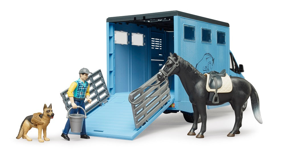 Bruder 02674 Animal Transporter w/Horse
