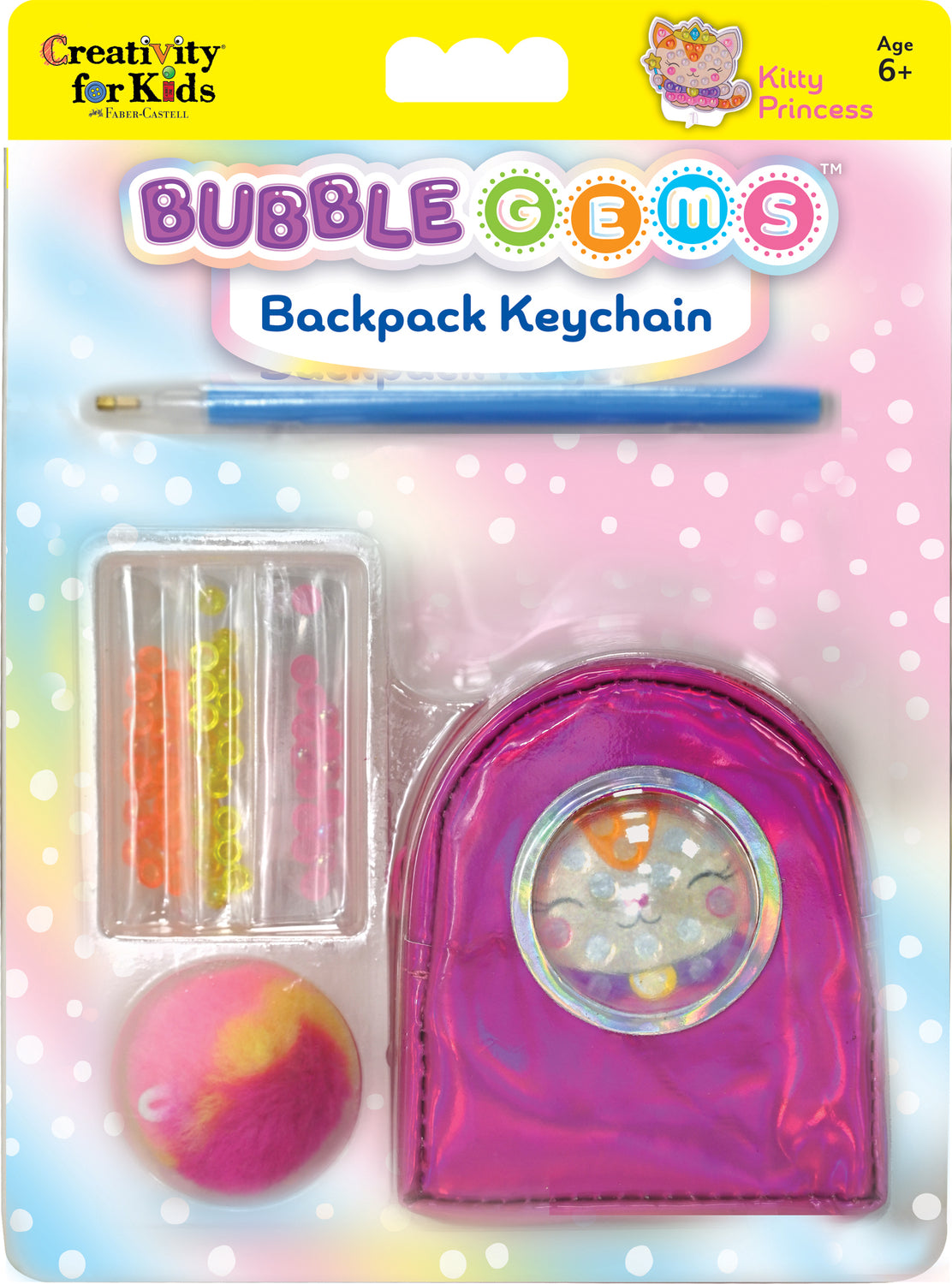 Bubble Gems Key Chain Kitty Princess