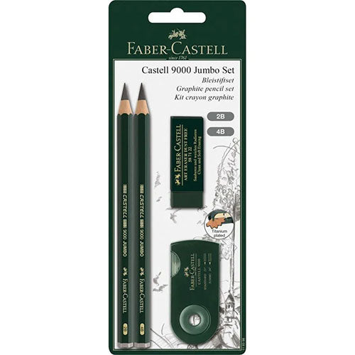 Castell 9000 Graphite Pencils Blistercard - 4ct