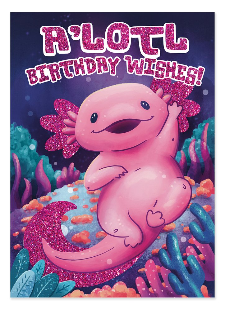 Axolotl Greeting Card