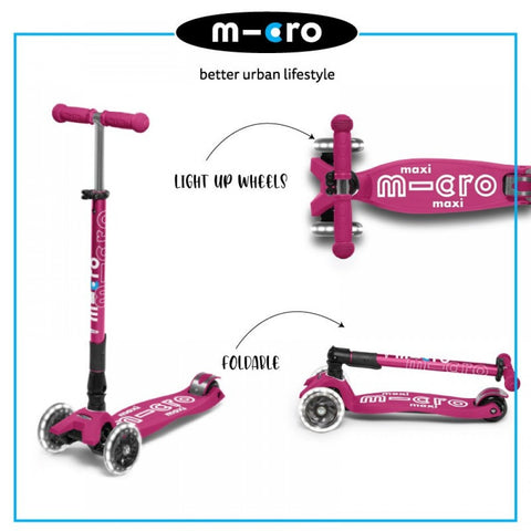 Micro Maxi Deluxe Foldable LED - Berry Red