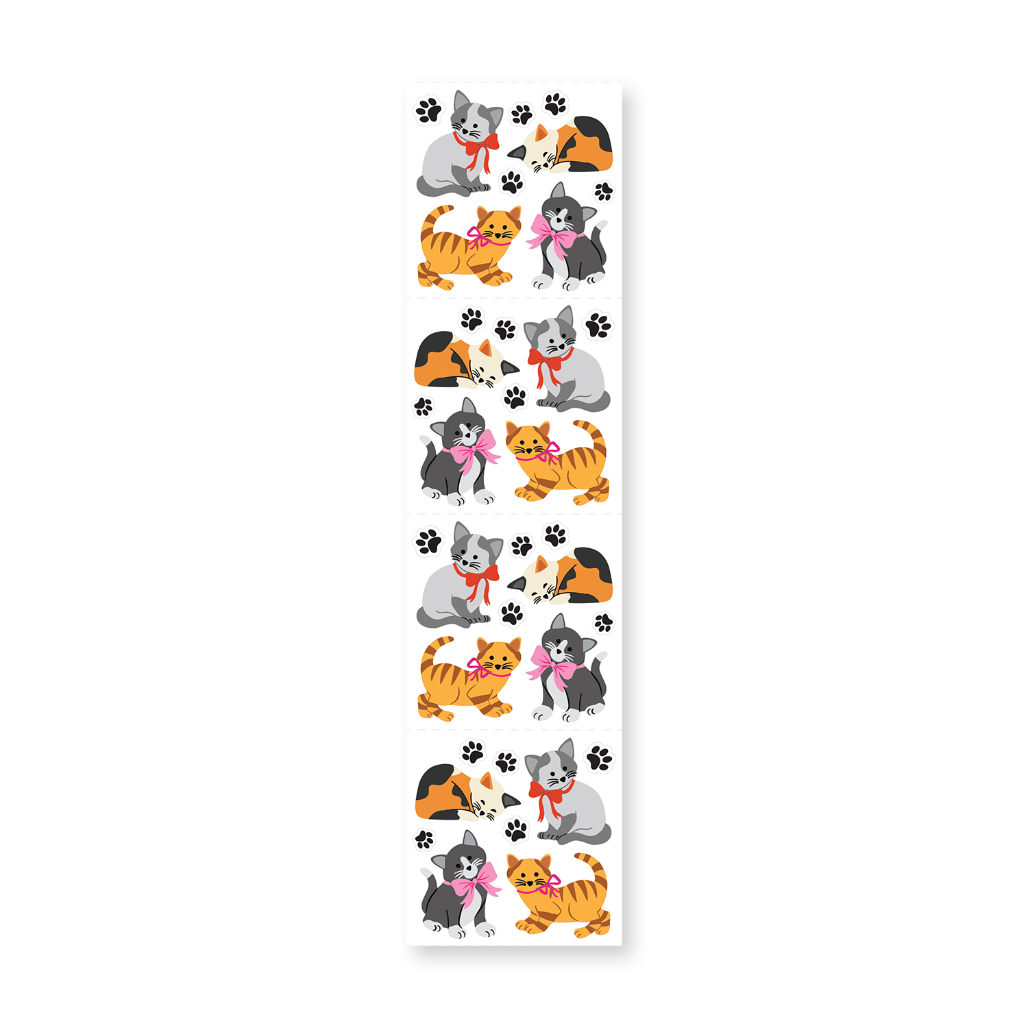 Playful Kittens Stickers on the Roll