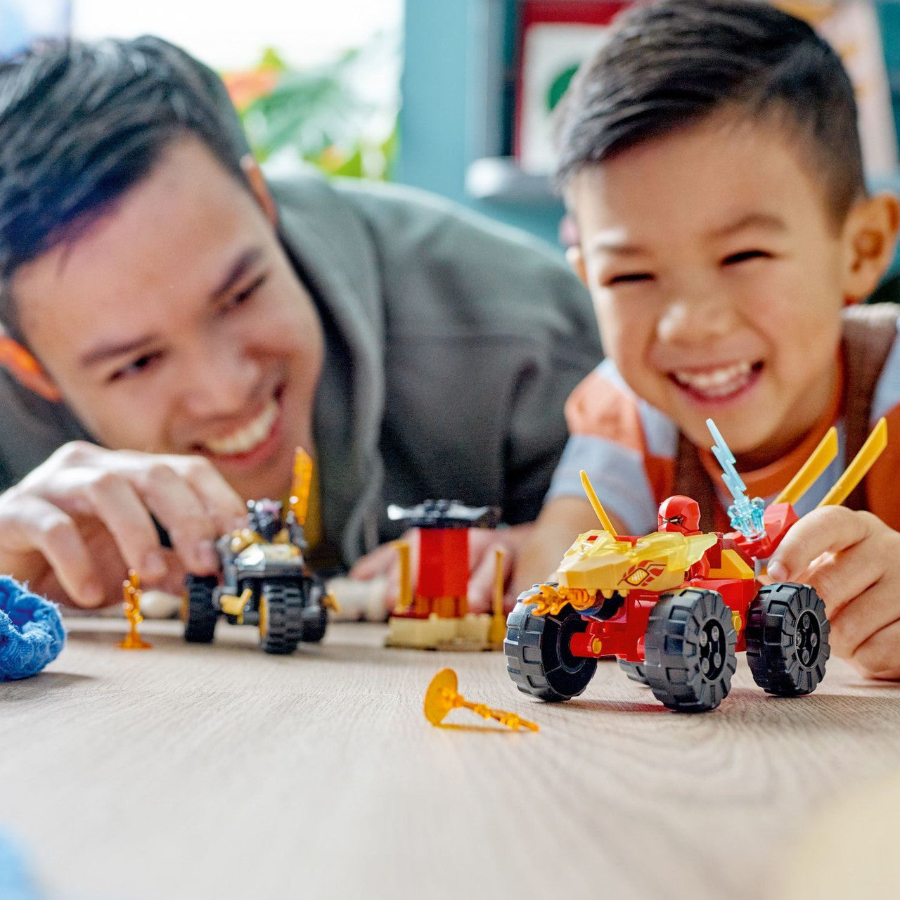 LEGO Kai and Ras's Car and Bike Battle
