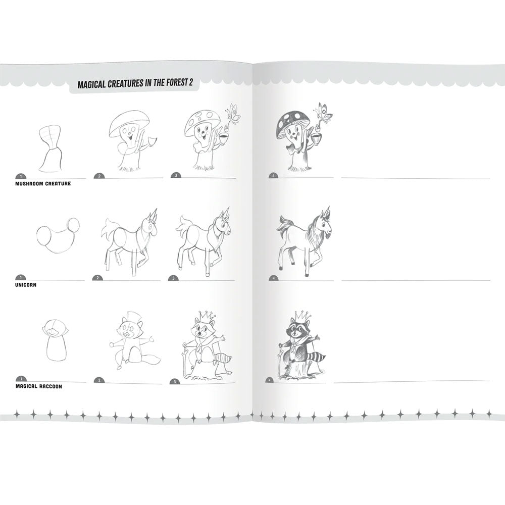 Learn to Draw Magical Creatures w/stickers