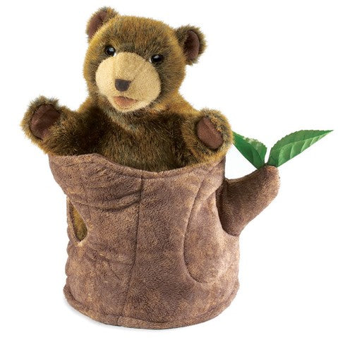 Bear in Tree Stump