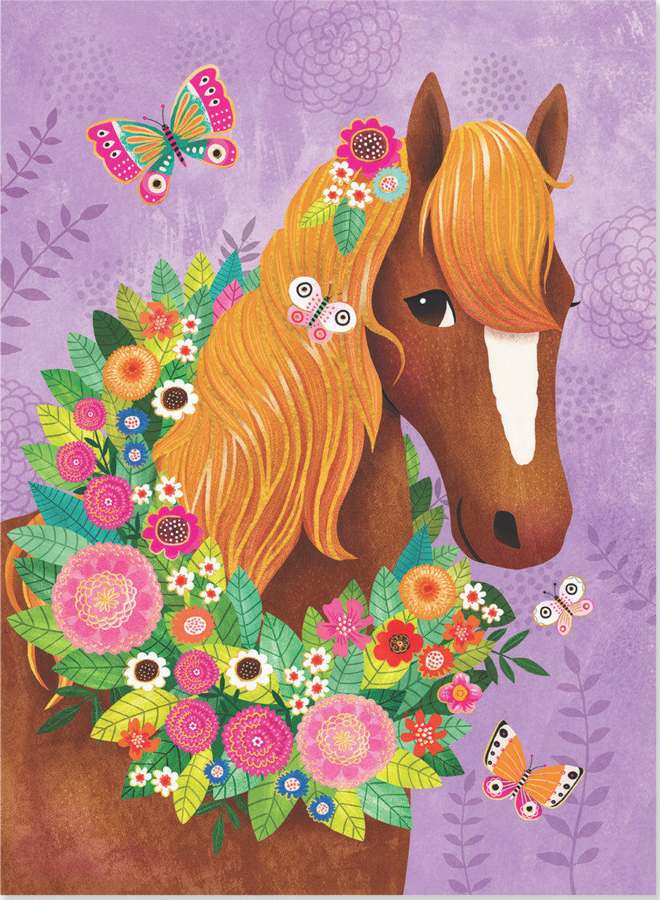 Horse and Butterfly Card