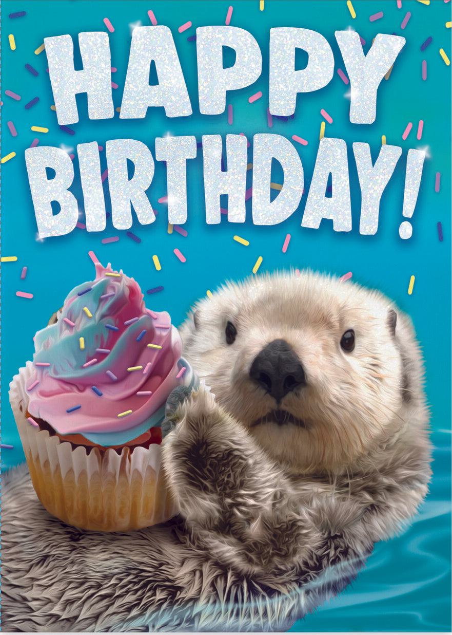 Otter Birthday Card