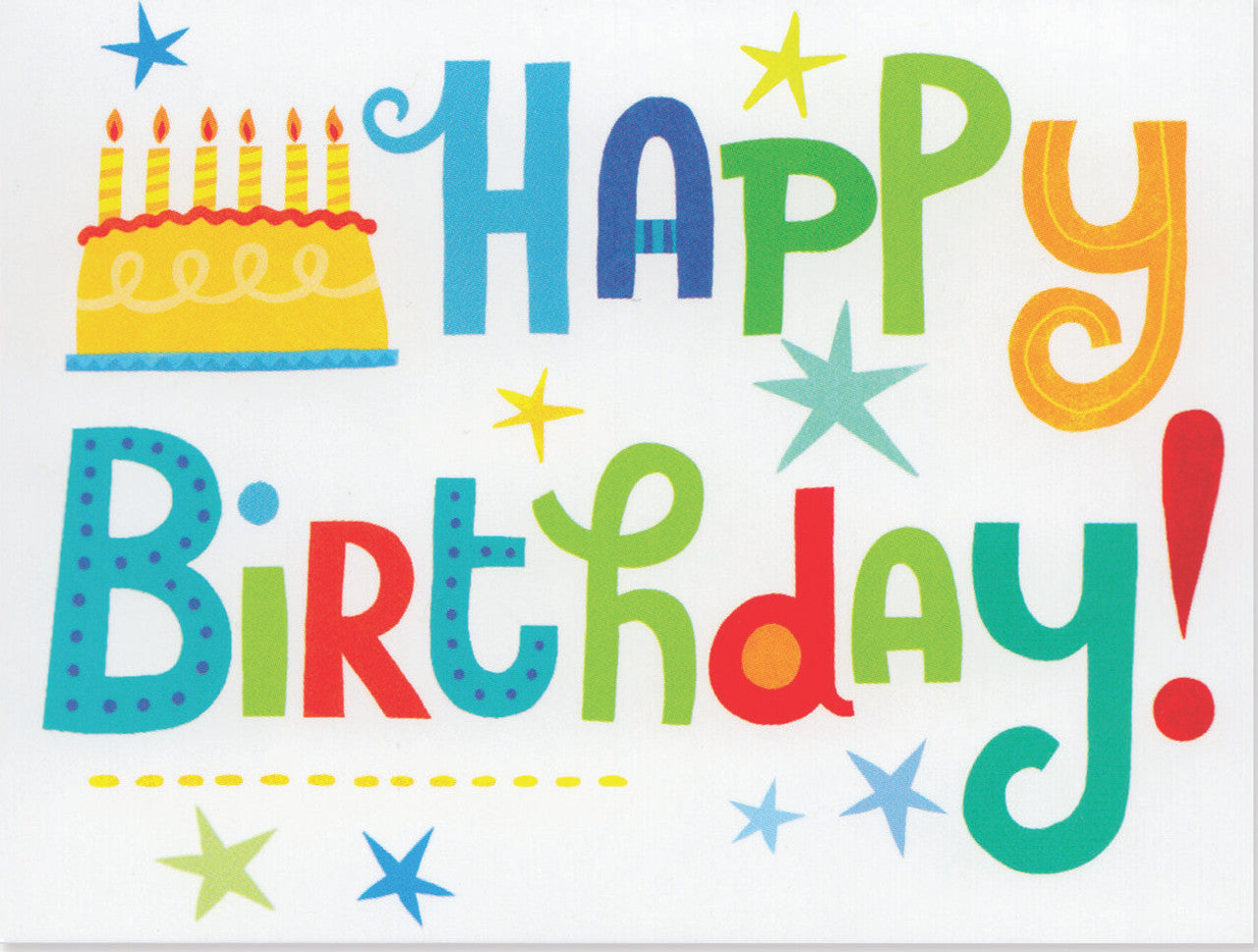 Happy Birthday Cake Enclosure Card