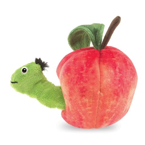 Worm in Apple Finger Puppet