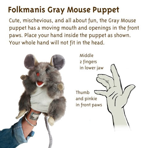 Gray Mouse Puppet