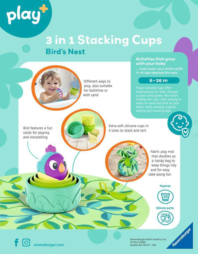 3 in 1 Stacking Cups Bird's Nest