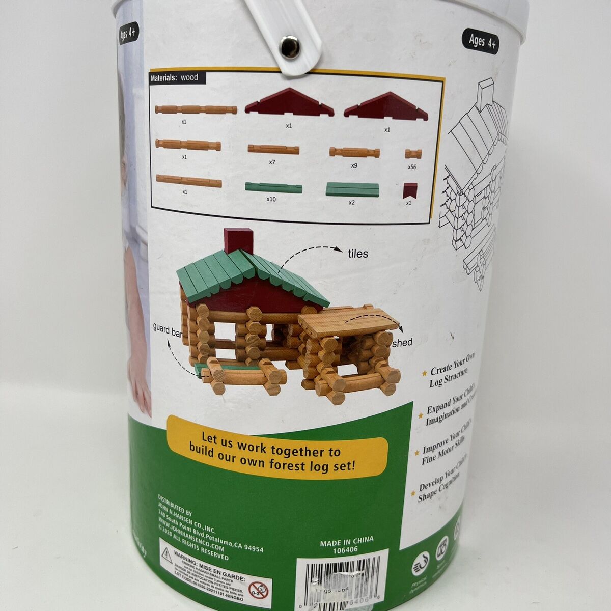 Timbers 90pc Wood Log Set