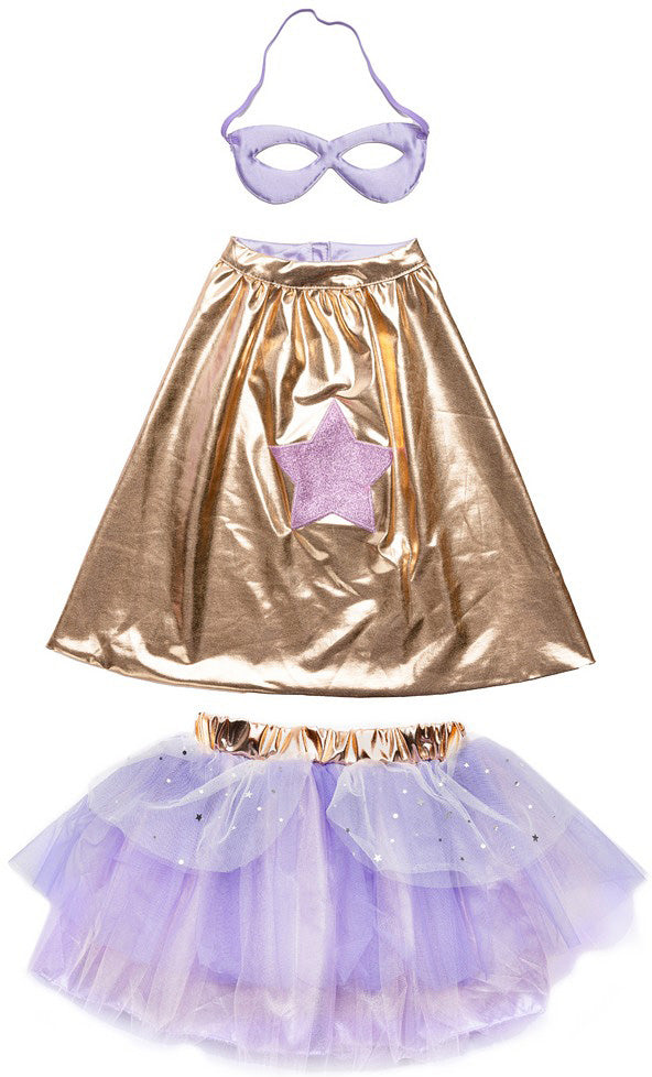 Super Duper Tutu, Cape and Mask Lilac/Rose 4-6