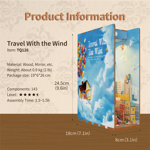 DIY Bookend Puzzle - Travel in the Wind