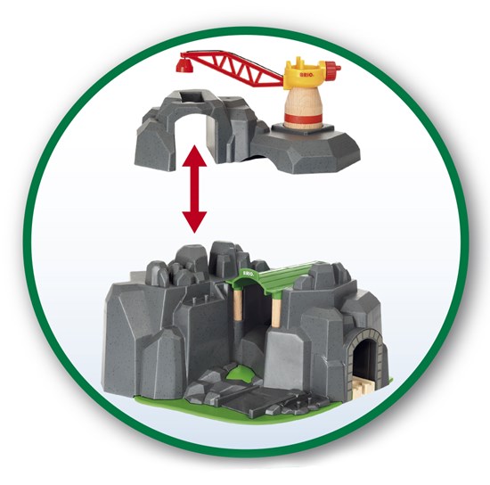 BRIO Crane & Mountain Tunnel