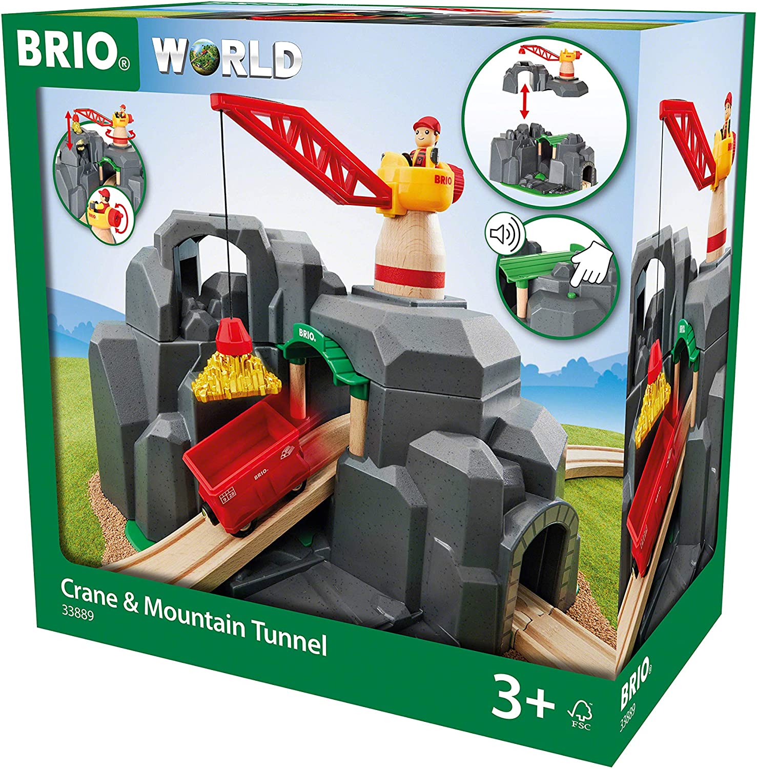 BRIO Crane & Mountain Tunnel