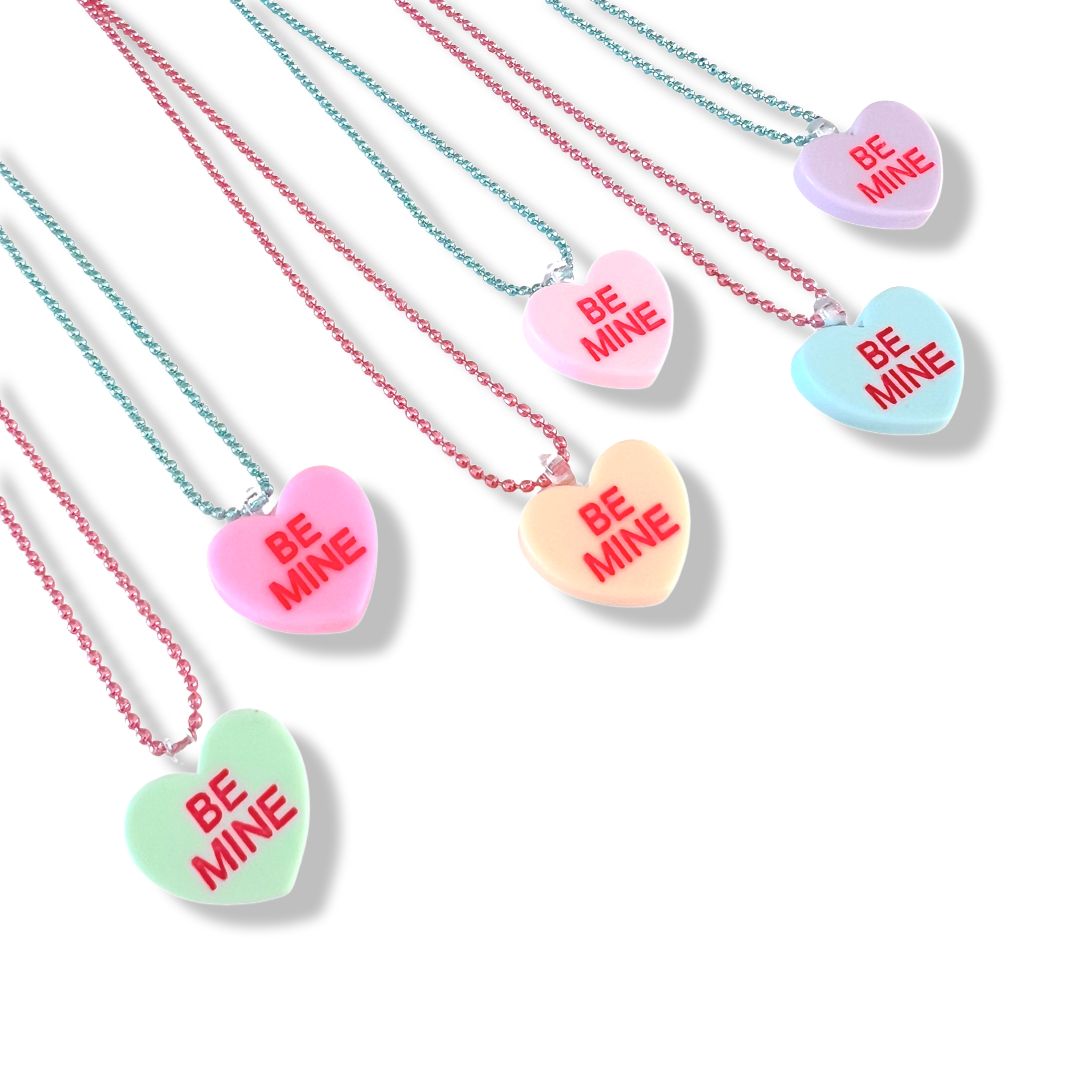 Candy Conversation Heart Necklaces