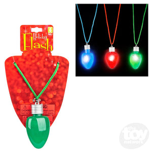 Flashing Christmas Bulb Necklace