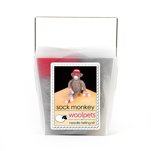Needle Felting Kit - Sock Monkey
