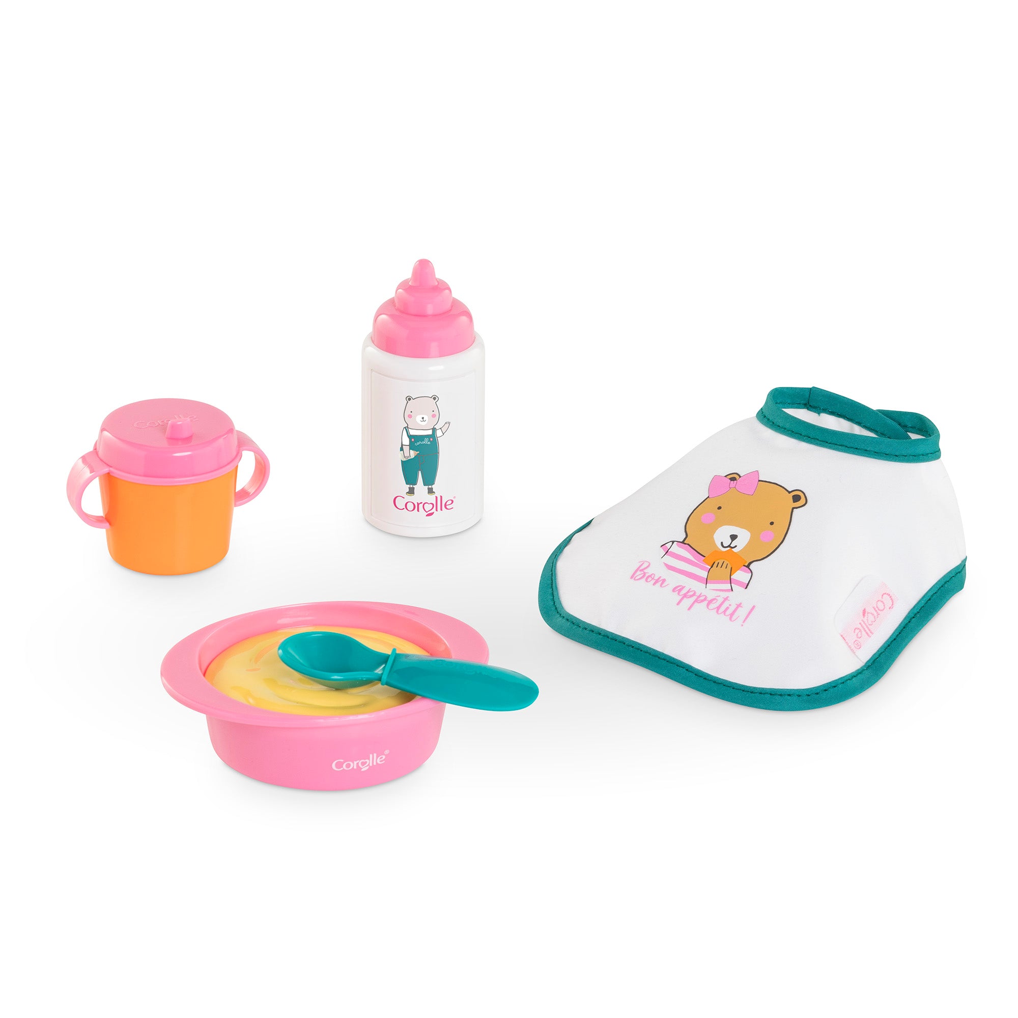 Mealtime Set - Pink, for Baby Doll