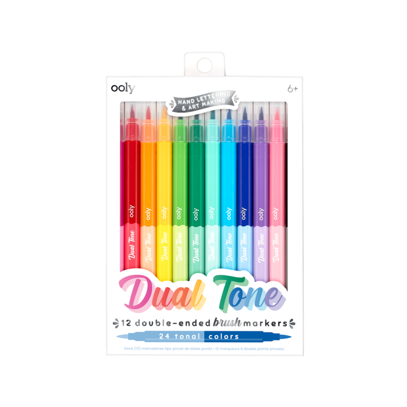 Dualo tone Double Ended Brush Markers
