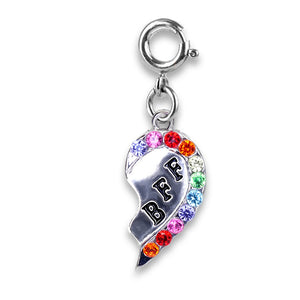 Charm - Silver BFF Broken Heart