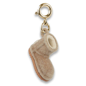 Charm - Gold Furry Bootie