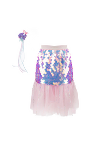Bling Bling Mermaid Skirt and Hairclip Set 4/6 Pink