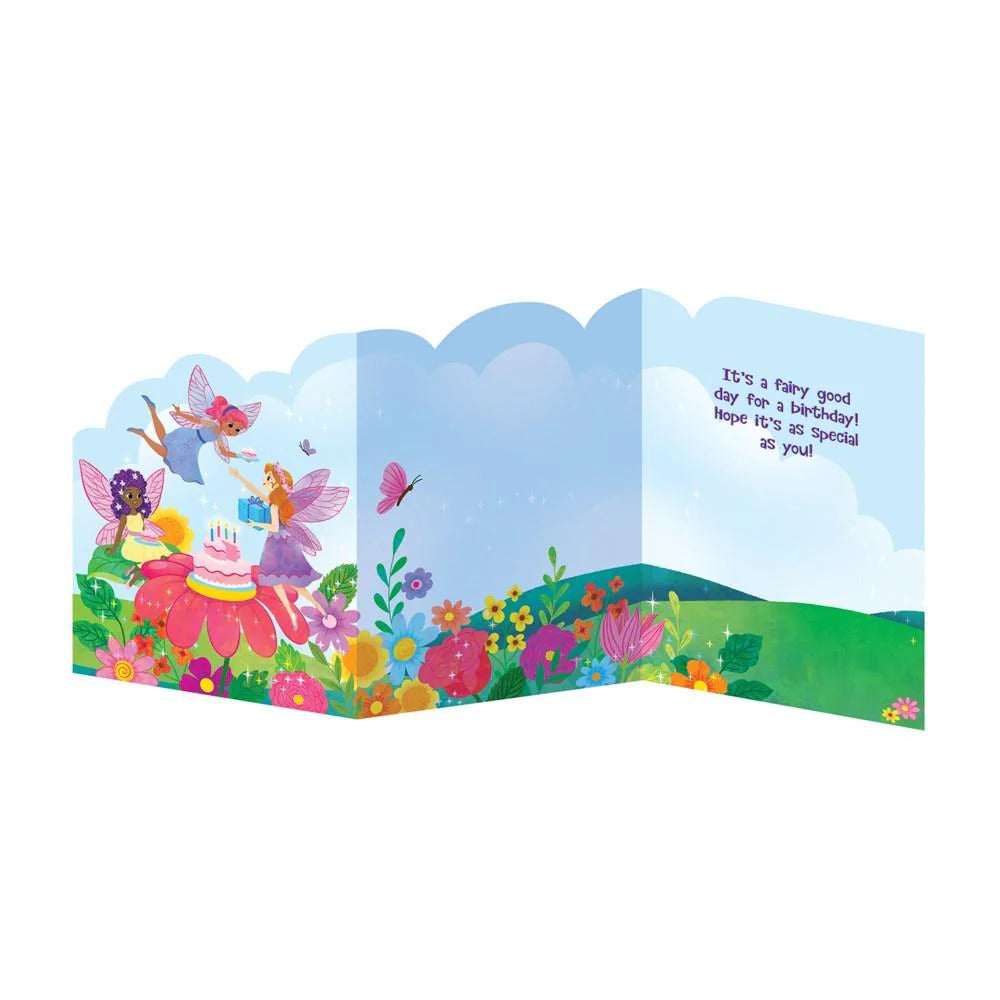 Tri-Fold Fairy Garden Party Card