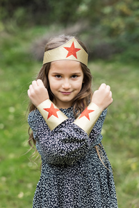 Superhero Girl Headband & Wrist Band