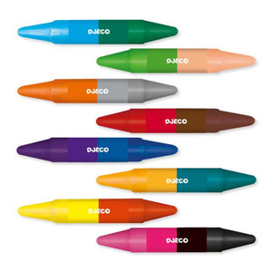 8 Twin Double-Ended Crayons for Little Hands