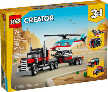 LEGO Flatbed Truck w/Helicopter