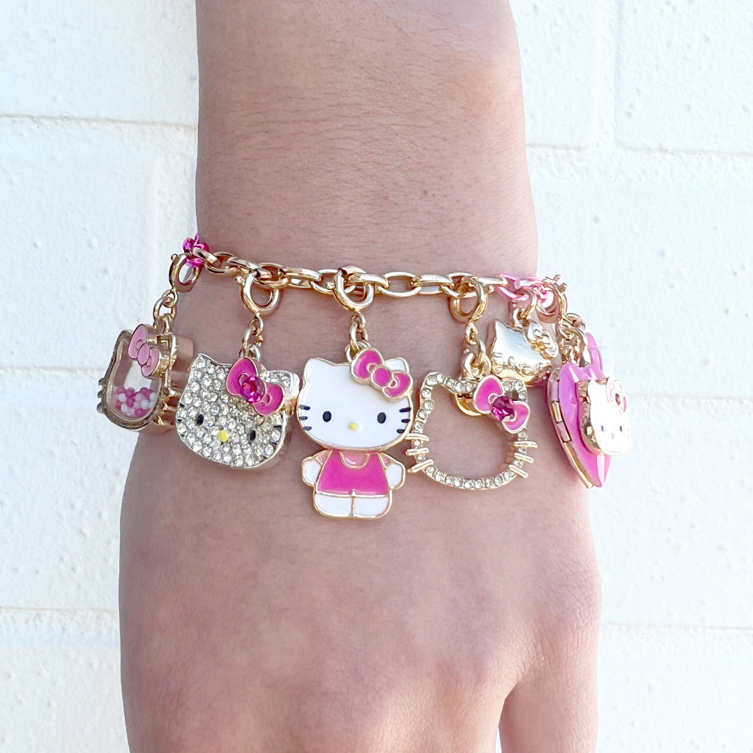 Charm - Gold Swivel Hello Kitty