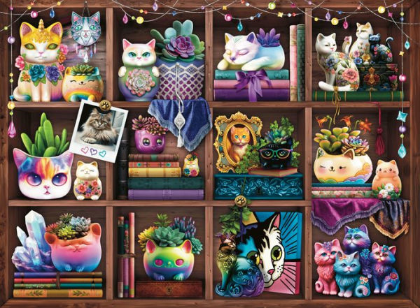 Cubby Cats and Succulents - 500