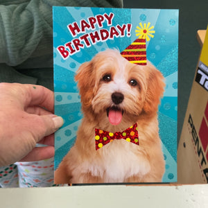 Dog with Party Hat Card