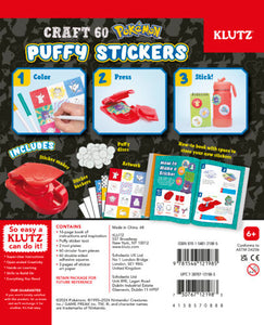Pokemon Color-in 3D Puffy Stickers